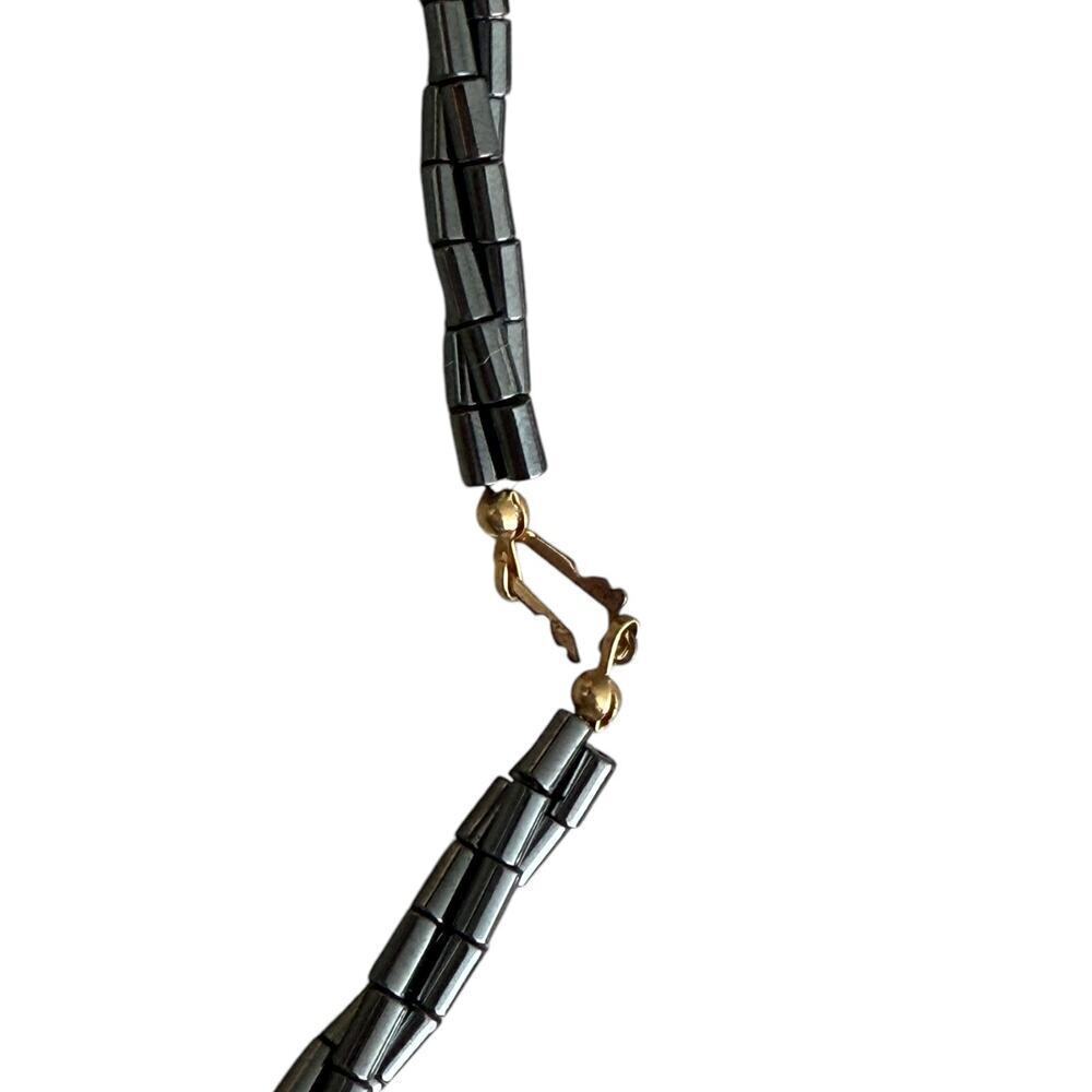 Vintage Genuine Borogue Pearl & Hematite 30" Necklace - Picture 4 of 5